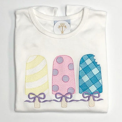 Girls Popsicle with Bows Sketch Tee