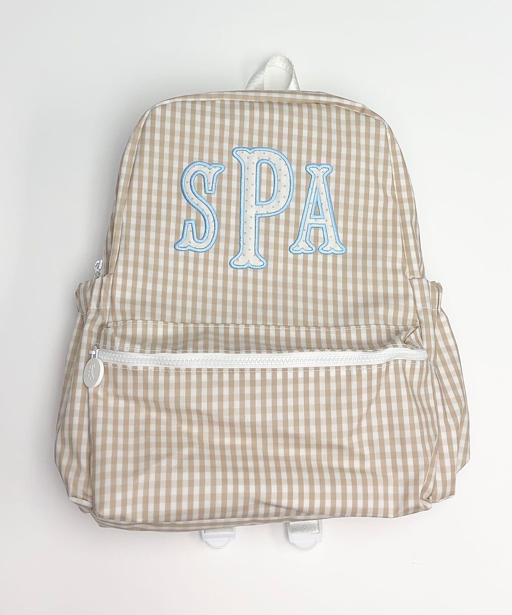 chateau gingham print mini backpack TRVL Gingham Backpacker – Queen of Threads Monogramming