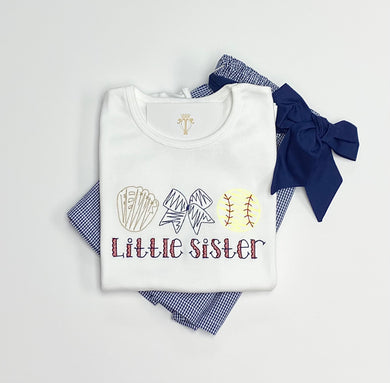 Girls Softball Sketch Trio Tee