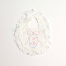 Load image into Gallery viewer, White Muslin Toddler Ruffle Bib