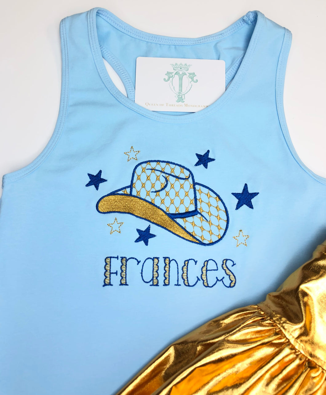 Light Blue Racer Back Tank Top