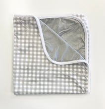 Load image into Gallery viewer, Grey Gingham Swim Towel/Blanket