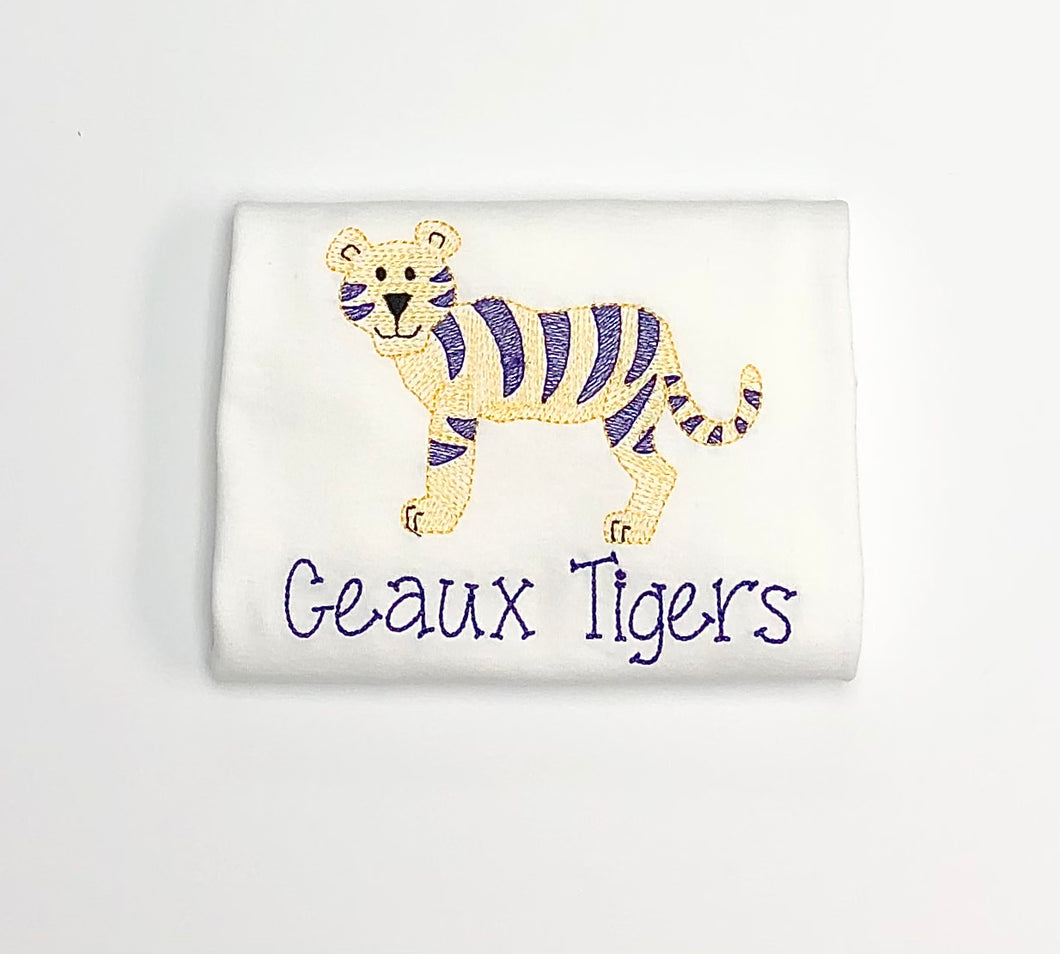 Geaux Tigers with Sketch Tiger Tee