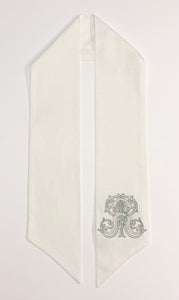 54" White Linen Sash