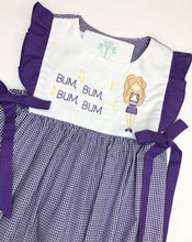 Load image into Gallery viewer, Girls Purple Gingham Bubble
