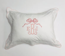 Load image into Gallery viewer, Baby Rosepointe Scallop and Hemstitched Pillow Case