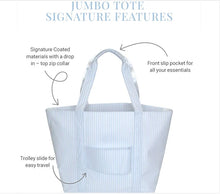 Load image into Gallery viewer, Pimlico Stripe Sage Jumbo X-Large Tote