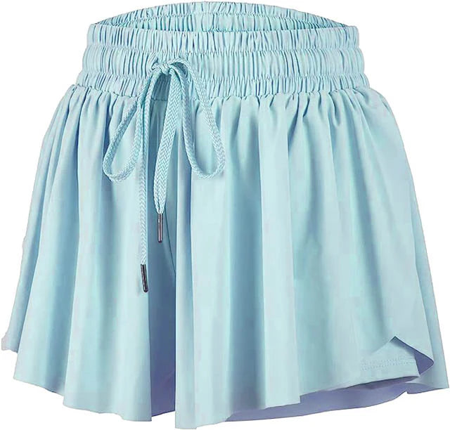 Light Blue Butterfly Shorts