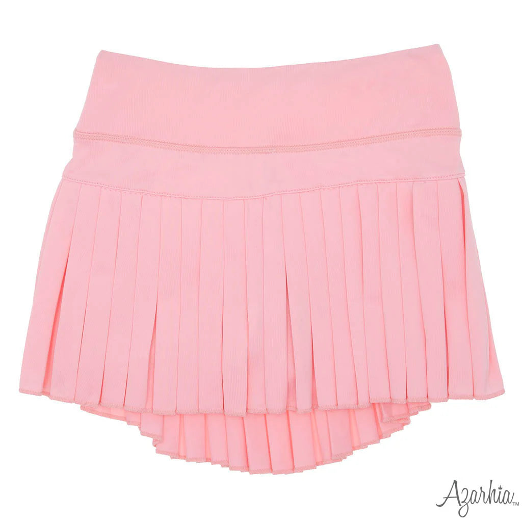 Solid Pink Mini Pleated Skort