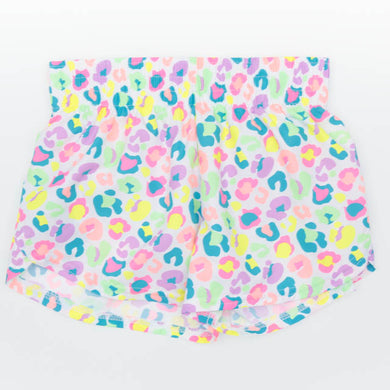 Girls Neon Leopard Athletic Steph Shorts