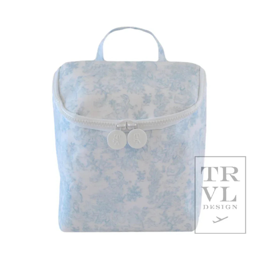 Blue Toile Bunny Take Away Lunch Bag