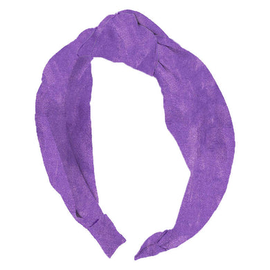 Purple Shimmer Top Knot Headband