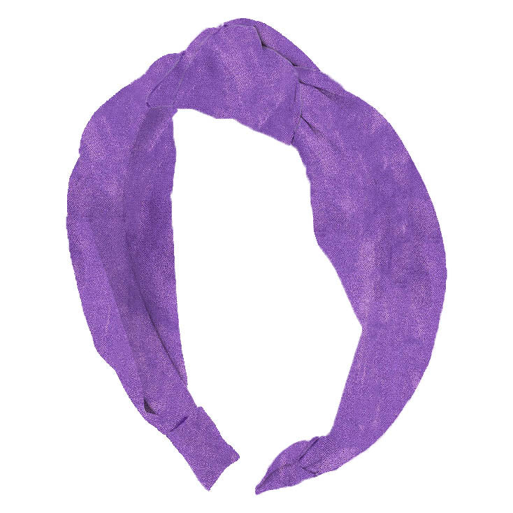 Purple Shimmer Top Knot Headband