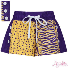 Load image into Gallery viewer, Girls Paws and Stripes Color Block Shorts