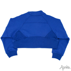 Girls Royal Blue Cropped Sweatshirt