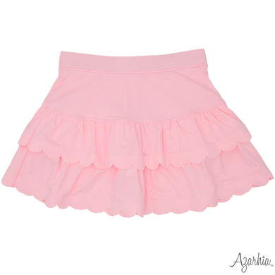 Girls Light Pink Scalloped Skort