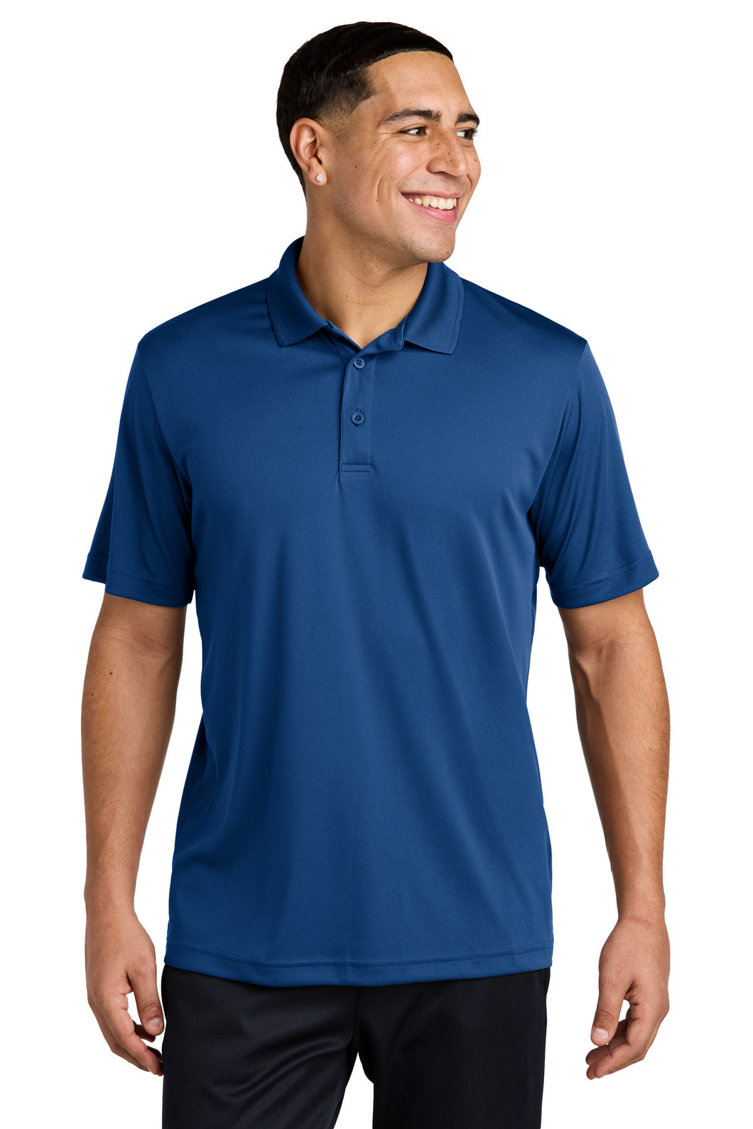 Mens Royal Dri Fit Polo with SLC logo