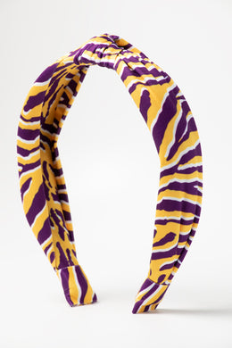Tiger Print Top Knot Headband