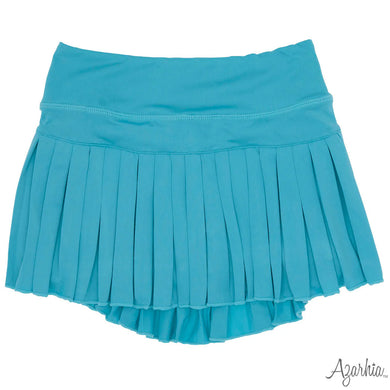 Turquoise Mini Pleated Skort