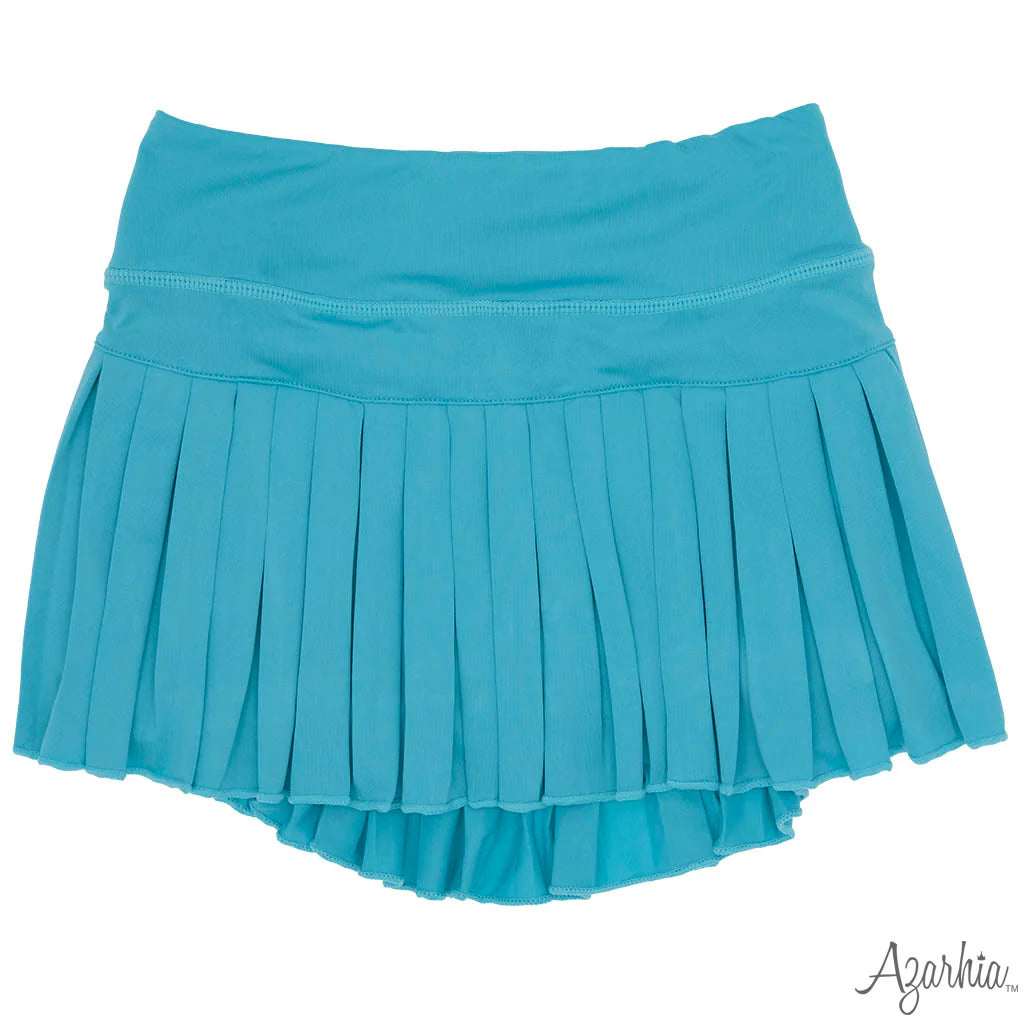 Turquoise Mini Pleated Skort