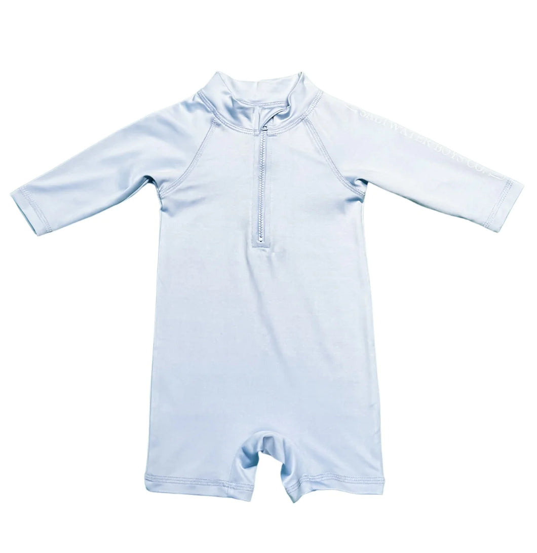 Light Blue L/S Rash guard Romper