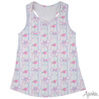 Water Color Bows Dri Fit Racer Back Tank Top