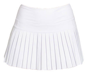 White Mini Pleated Skort