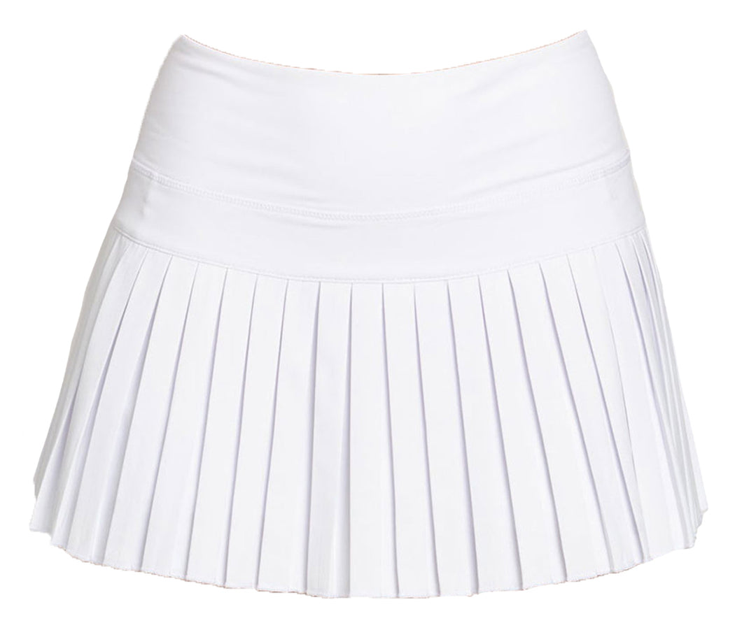White Mini Pleated Skort
