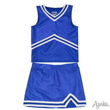 Load image into Gallery viewer, Royal Blue Shimmer Cheer Suit