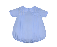 Load image into Gallery viewer, Boys Blue Micro Gingham Feather Stitch Kennedy Bubble