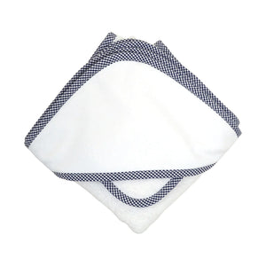 Navy Small Check Hooded Towel Set