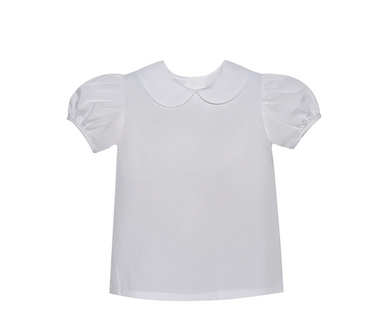 Girls Short Sleeve Collared Blouse