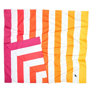 Quick Dry Beach Towel- Peach Sunrise