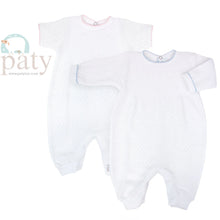 Load image into Gallery viewer, Paty White Cuffed Long Sleeve Romper with Trim