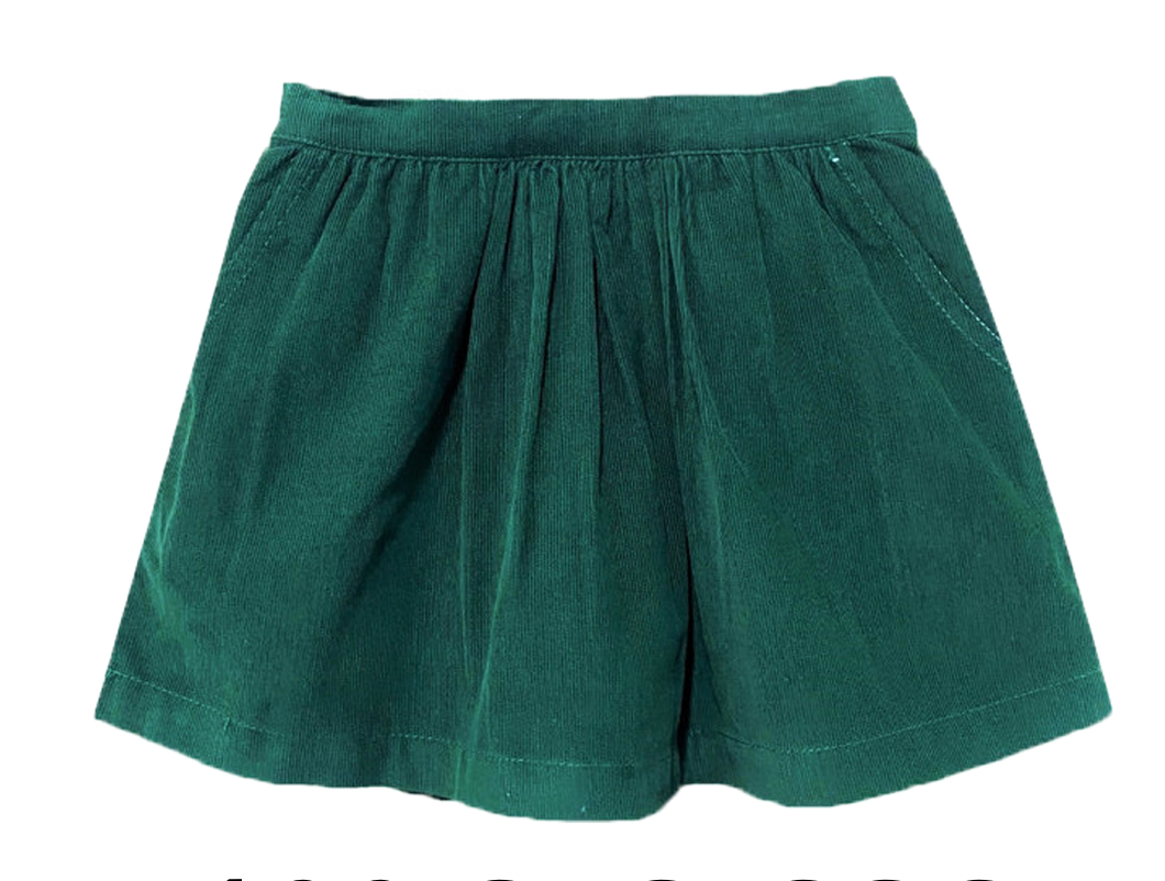 Dark Green Corduroy Shelby Skirt