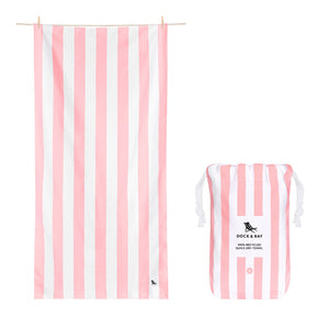 Quick Dry Beach Towel- Malibu Pink