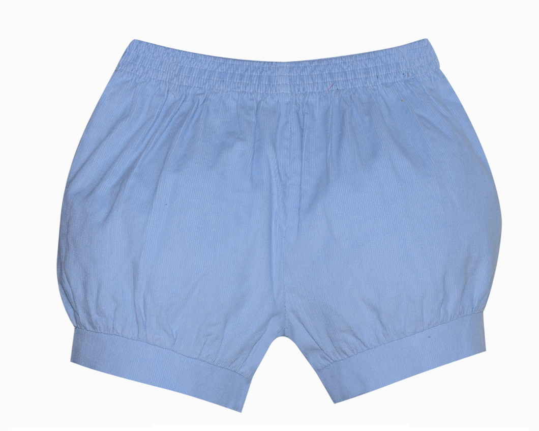 Baby Blue Corduroy Banded Shorts