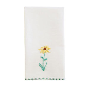 Daisy Botanical French Knot Towel