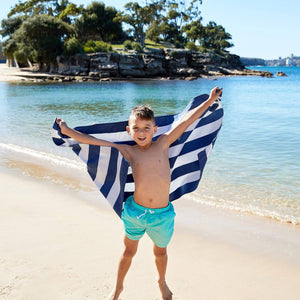 Kids Quick Dry Beach Towel- Navy