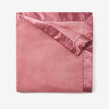 Load image into Gallery viewer, Mauve Fleece Blanket with Satin Trim
