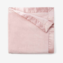 Load image into Gallery viewer, Pink Fleece Blanket with Satin Trim