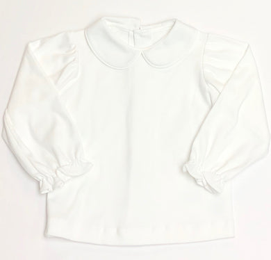 Girls Long Sleeve Collared Knit Shirt