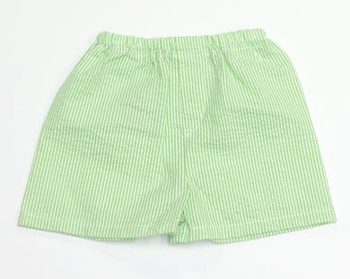 Lime Seersucker Shorts