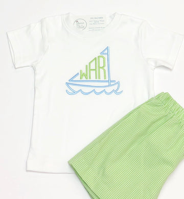 Sailboat Monogrammed Tee