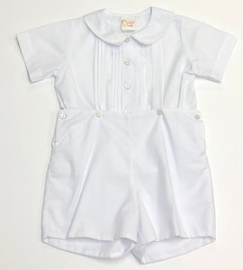 Boys White Short Set