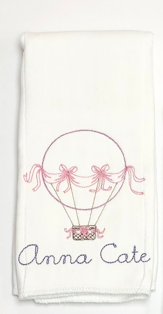 Hot Air Balloon Burp Cloth