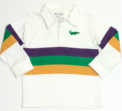 Kids Mardi Gras Rugby L/S Polo