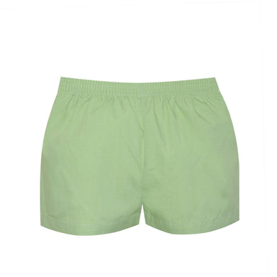 Lime Green Micro Gingham Shorts
