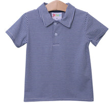 Load image into Gallery viewer, Royal Blue Stripe Michael Polo