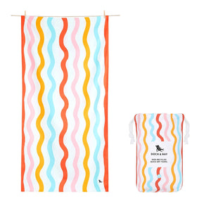 Kids Quick Dry Beach Towel- Squiggle Face